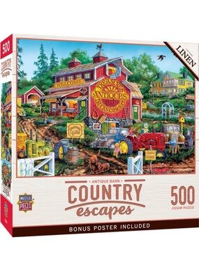 Masterpieces 550 Piece Jigsaw Puzzle For Adults, Family - Antique Barn - 18"x24"